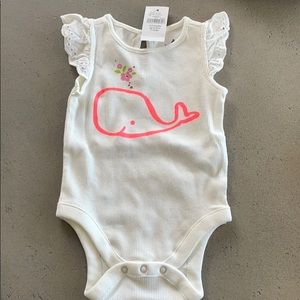 NWT Baby Gap Onesie with eyelet ruffle sleeve